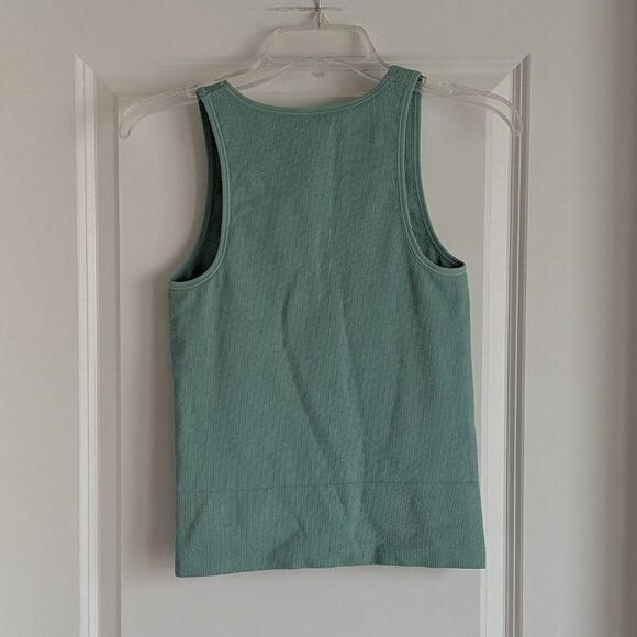 Athleta Aurora Rib V-neck Tank, Mint Green, Size Small - Picture 3 of 6